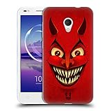Head Hülle Designs Grinsen Fratzen Soft Gel Handyhülle Hülle kompatibel mit Alcatel U5 HD
