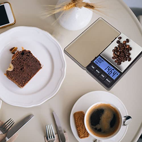 Kaffeewaage, Espresso Waage mit Timer Kaffee Waage 1000g/0,1g Digitale Küchenwaage Zum Kochen Backen Feinwaage mit LCD-Display