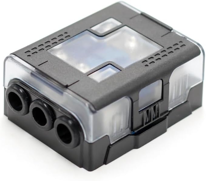 3 Way AFS Mini Fuse Holder 60A 0/2/4 Gauge Input 4/6/8 Gauge Output Copper Fuse Distribution Block for Car Boat Trolling Motor Marine Audio Amplifier Stereo Video System, GG-AFS55