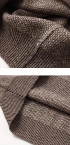 Rivccku Men's Crew Neck Jumper Knitted 100% Pure Cashmere Pullover Soft Sweater Lightweight Jumpers Long Sleeve4