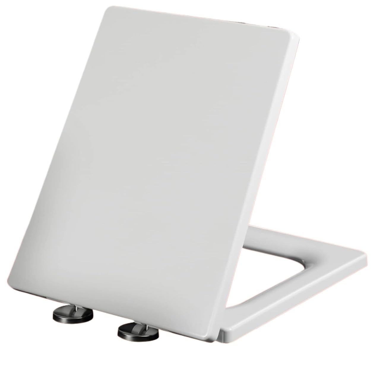 Nviusdsj Wit Toilet Seats, H Non-Slip Seat Bumpers,~(41~48 * 36.5Cm)