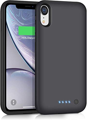 Trswyop Akku Hülle für iPhone XR,?6800mAh Hohe Kapazität? Zusatzakku Ladehülle Handyhülle Tragbare Power Bank Akku Battery Case Akkuhülle für iPhone XR [6,1 Zoll]
