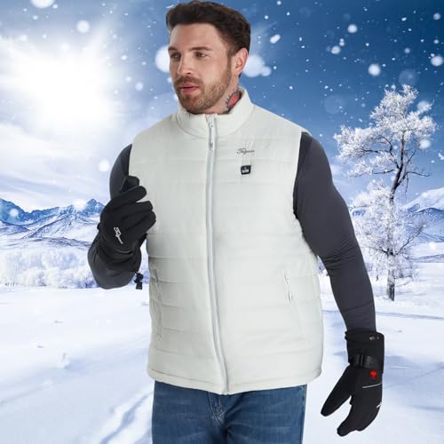 Chaleco térmico recargable chaleco calefactable hombre con banco de energía 5V 3