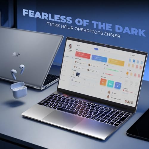 Image of MOONFISH 2026 Laptop Computer Window 11, Core i7 Processor 15.6 Inch Lap Top, 16GB RAM 512GB SSD, Backlit Keyboard, FHD 1920 * 1080, Office 365, Business, Student