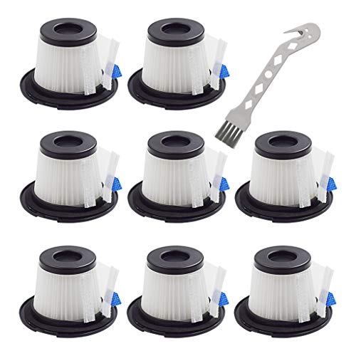 8 Sets Ersatz-HEPA-Filter und Sieb, kompatibel mit MOOSOO K17 schnurlosen Stick-Staubsauger.