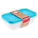 Produktbild keeeper Frischhaltedosenset 3-teilig, 3 x 2,4 l, 29 x 19 x 7 cm, Fredo Fresh, Blau Transparent, Winnie Puuh