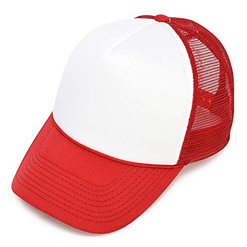 Image of MR.R Sublimation Blanks Polyester Mesh Cap Mesh Hat Two Tone Trucker Summer Mesh Cap with Adjustable Snapback,2pcs per Pack