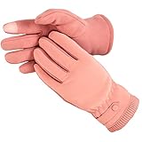 Kingmate KINGAMTE Guantes Invierno Termicos Tactiles Movil Hombre Mujer, Guantes Deportivos de Ciclismo Running Conductor Moto Correr, Rosa