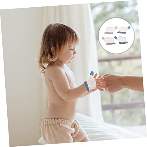 Milisten 2pairs Gloves Months Must Haves for Newborns Eat Glove Cover Hand Corrector Comfortable Skin-Friendly Breathable3