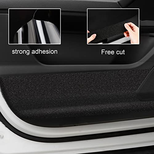 Ajxn Anti-Slip Car Door Entry Guard, 16.4Ft Diy Adhesive Car Door Sill Protector, Car Paints Protector Sticker Cover Also Prevent From Scuffs, Scratches, Or Damage, Textured Black (16Ft X 7Cm) #TOP3