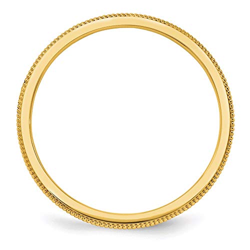 Wedding Band Ring Band 14K Yellow Gold Bridal Jewelry Women's Standard Flat2