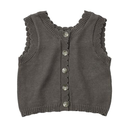 HOOLCHEAN Baby Girls Knit Button Down Vest
