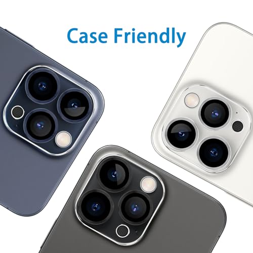 3 Pack Dengduoduo Tempered Glass Camera Lens Protector for iPhone 15 Pro 6.1" & for iPhone 15 Pro Max 6.7", Ultra HD, 9H Hardness, Anti-Scratch, Case Friendly, Easy to Install [No Affect on Night Shots] - Thumbnail 6