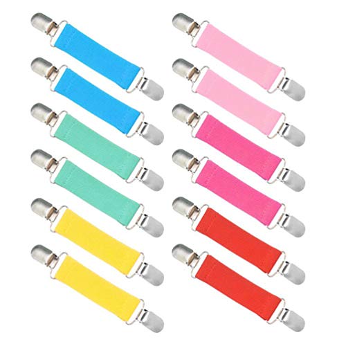 6 Pairs Kids Mitten Clips Stainless Steel Elastic Mitten and Glove Clips for Kids and Adults