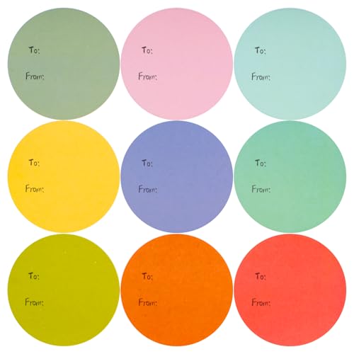 XmhyTop 2.5 Inch Halloween to/from Stickers - 315 Pack Christmas Valentine Gift Labels, 9 Colors Easy Remove Circle Stickers Self-Adhesive Blank Seal Labels for Party Favors Marking