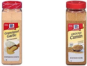McCormick Granulated Garlic, 26 oz & Ground Cumin, 14 oz