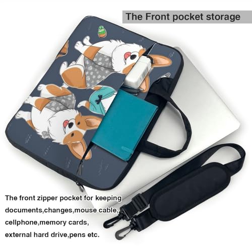 Maletín para portátil 15.6 pulgadas con diseño perro Corgi miniatura 5