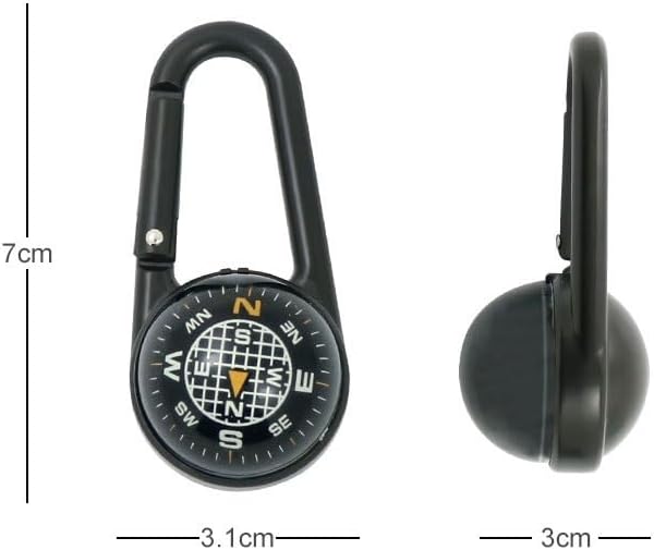 Multi Functional Keychain Alloy Climbing Hook Outdoor Portable Pendant Compass image 3