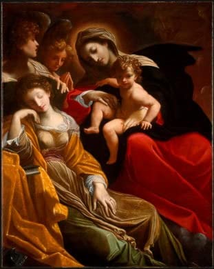 Toile Le Rêve de sainte Catherine de Lodovico Carracci pour sublimer la déco de votre salon