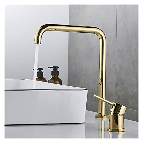 Robinet salle de bain design noir mat de haute qualité à deux trous