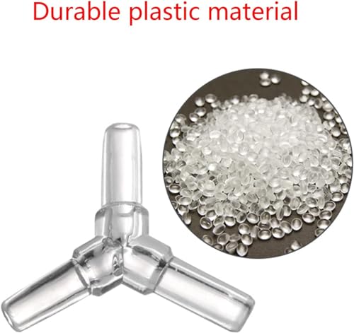 3-Way Control Lever Valve Distributor Splitter for Aquarium, 5Pcs Transparent, Tubing Connector Hose Fittings for Pumps and Filters