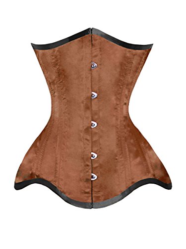 Luvsecretlingerie Heavy Duty 26 Double Steel Boned Waist Training SATIN Underbust Tight Shaper Corset #8596-B