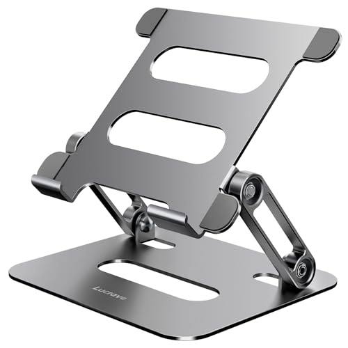 Lucrave Soporte para Tablet de Escritorio Plegable Ajustable para iPad Compatible con Microsoft...