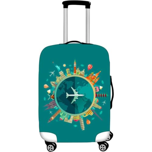 DOTBUY Elastisch Kofferhülle, 3D Drucken Kofferschutzhülle, Polyester Waschbare Kofferschutzbezug mit Reißverschluss, passend für Extra groß Koffer(XL, 30-32 Zoll)