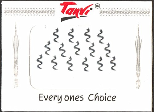 Silver Snake Shaped Bindi's – Pack of 15 – 8mm