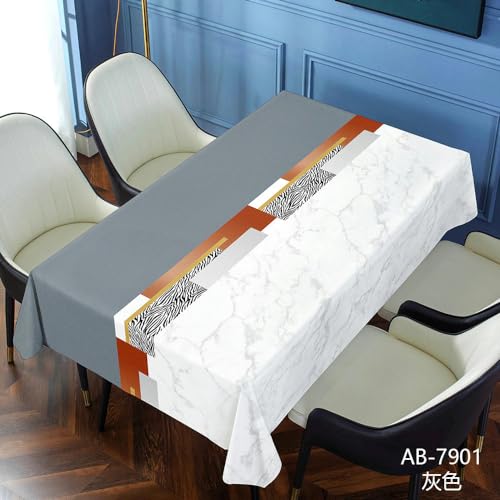 Nappe en PVC bleu vert pour table circulaire, finition moderne et durable