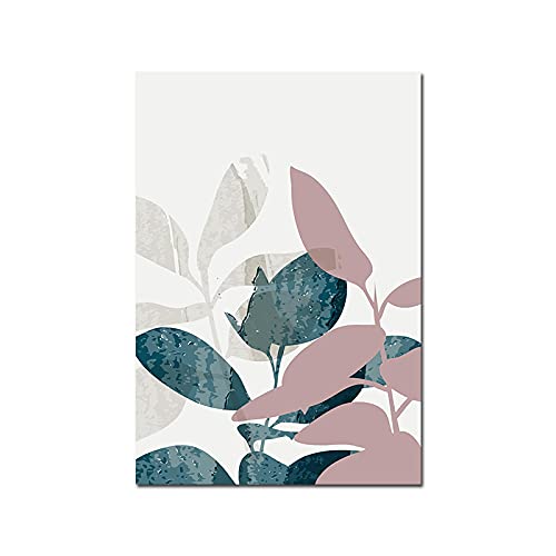 Affiche Botanique Abstrait Feuillage | Toile Murale Salon 50x70cm 4pcs - 5