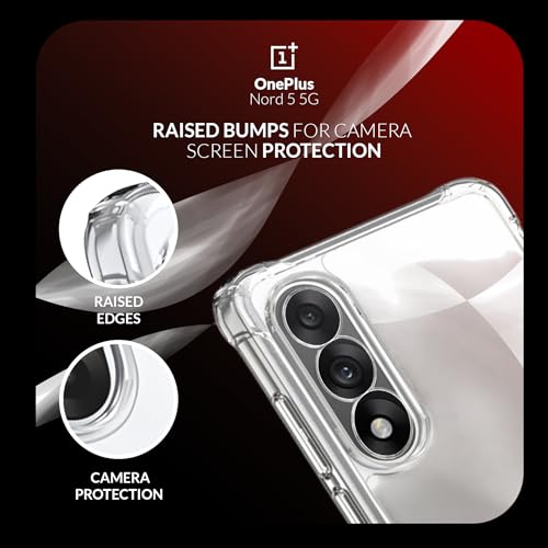 Image of Back Cover Case + Screen Protector for OnePlus Nord 5 5G | Transparent Mobile Phone Back Case Cover for OnePlus 1+ Nord 5 5G | One Plus Nord5 5G TPU Transparent Back Cover Case