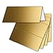 Produktbild 50x Tischkarten in Gold (Metallic) - 4,5 x 10 cm - blanko - Doppel-Karten - als Platzkarten und Namenskarten für Hochzeit und Feste