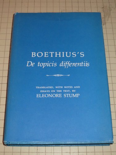 Boethius's De Topicis Differentiis by Eleanore Stump (1978-03-30)      Hardcover