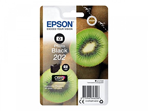 Epson 202 4.1Ml 400 Pagine Nero Per Foto Cartuccia D'Inchiostro, Taglia Standard