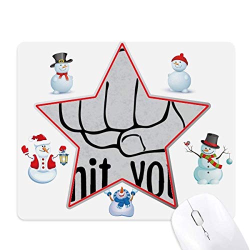 Tapis de souris Noël bonhomme de neige et étoiles pour sublimer votre bureau en hiver