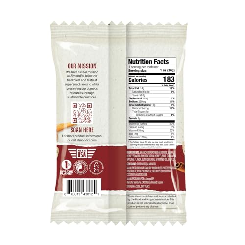 Image of AlmondRx | Heart Healthy Skinless Lightly Salted California Almond Snack Packs | Fortified with Vitamin D | Plant Protein | Keto | Vegan | No Sugar Added (48 Pack, Variety Pack)
