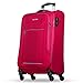 NOWI Sevilla Weichschalen Trolley L – Mittelgroßer Stoff Koffer 50L mit 4 Rollen & Zahlenschloss | Leichter Reisekoffer für Damen & Herren (Bordeaux-Blau, L)
