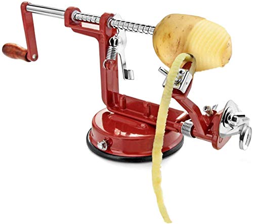 Cast Magnesium Apple/Potato Peeler Corer by Spiralizer, Durable Heavy Duty Die Cast Magnesium Alloy Peelers