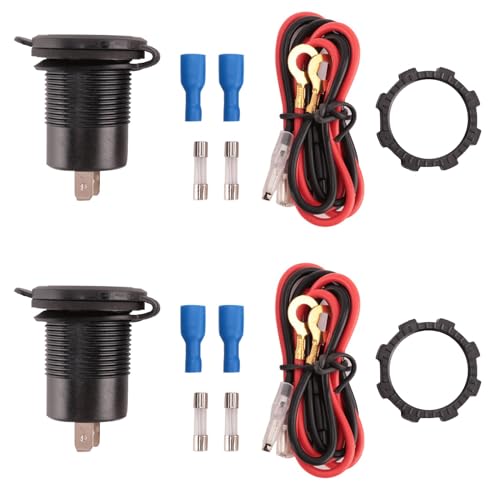 Cargador USB-C coche para autocaravanas y barcos con toma dual PD de 12V e interruptor