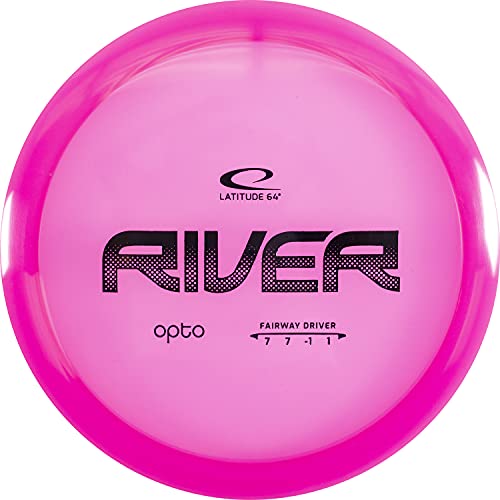 Latitude 64 Opto River Disc Golf Fairway Driver | Easy to Throw Fairway Driver Disc Golf for Beginners | Durable Premium Plastic | High Glide w/Straight Flight & Great Control | 170g+ (Pink)