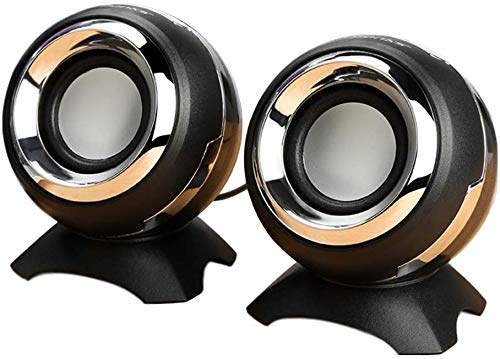 PC スピーカー USB 電源 接続 重低音 小型 (ブラック)