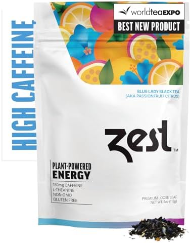 Amazon.com : Zest Tea Premium Energy Hot Tea, High Caffeine Blend ...