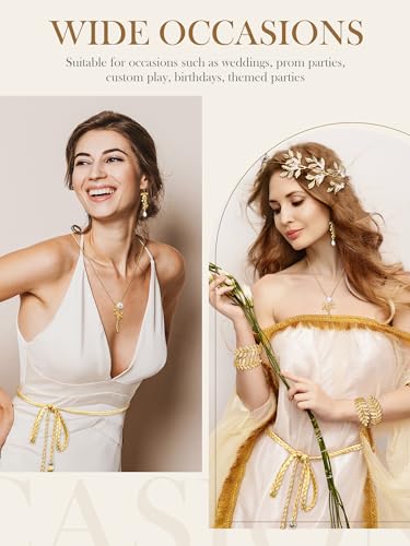 Xinnun 9 Pcs Greek Goddess Costume Accessories toga ornaments Set,Charming by Xinnun - Used condition - Image 8