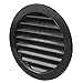 Wentylacja T12RN grill wentylacyjny okrągły plastikowy wbudowany, czarny, średnica 150 mm