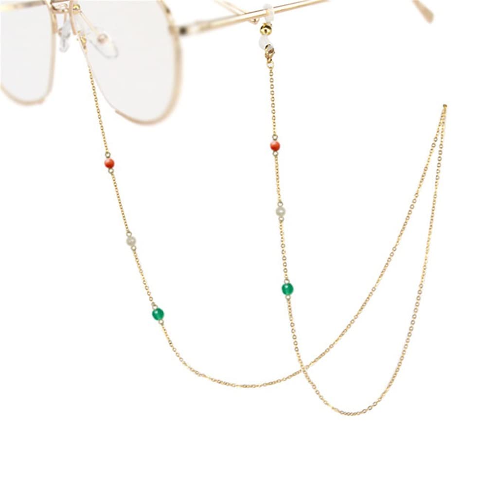 Chaîne de lunettes plaquée or nostalgie rétro et lanière poétique pour femme