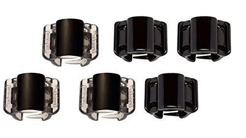Linziclip Mini Hair Jaw Clip, Black and Matte Black, 6-Pieces