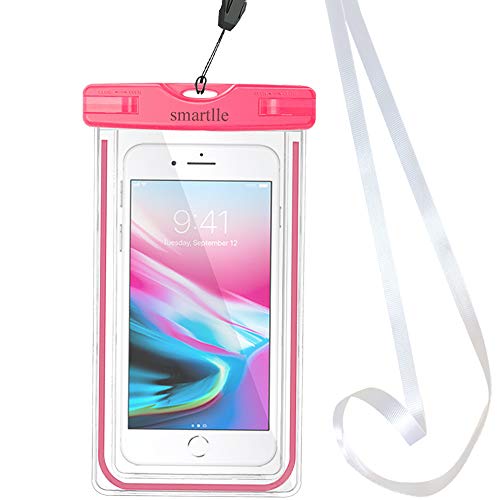 smartlle Waterproof Phone Pouch, Universal Waterproof Phone case, Dry Bag Outdoor Beach Bag for iPhone 11/11 Pro/11 Pro Max/XR/SE/XS/XS Max/8 7 6S Plus, Samsung Galaxy, and Other Phones Up to 6.9''