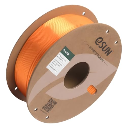 Image of eSUN 1.75mm Silk PLA 3D Printing Filament Orange | Premium Silk PLA Filament for FDM 3D Printer with 1KG Net Weight Spool