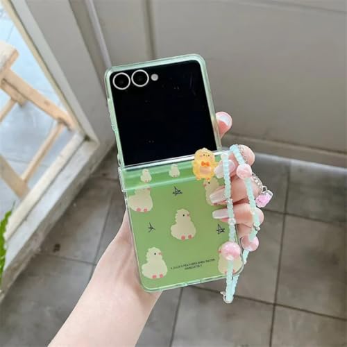 Coque Galaxy Z Flip6 à charnière protégeant des chutes avec chaîne de transport